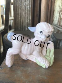 Vintage Ceramic Baby Planter Lamb Sheep (M963) 