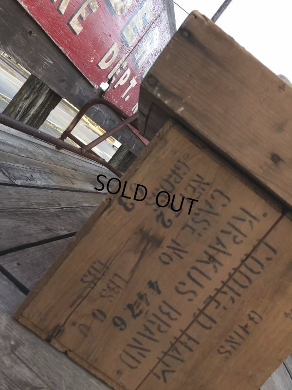 画像22: Vintage Advertising Wooden Crate Wood Box Cooked Ham Krakus Brand (M960)