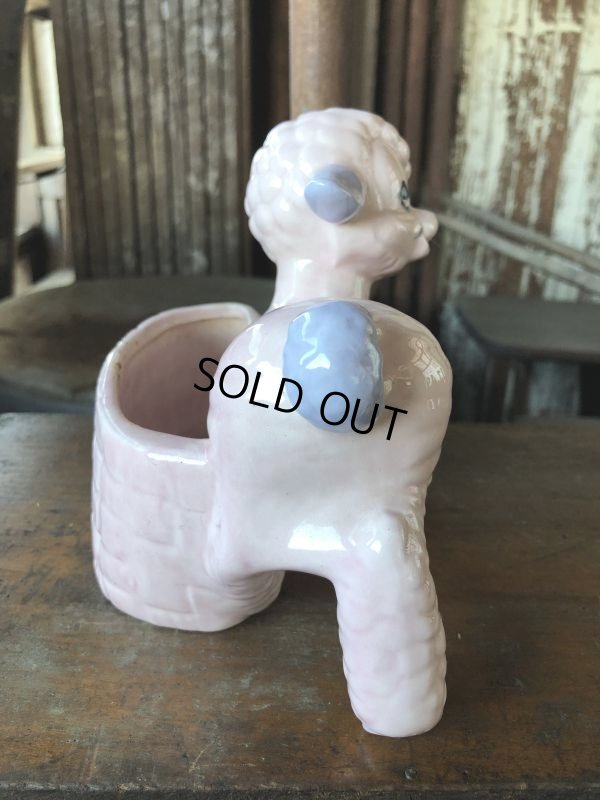 画像4: Vintage Ceramic Baby Planter Lamb Sheep (M963) 