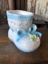Vintage Ceramic Baby Planter Baby Bootie (M964) 