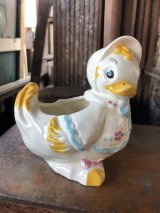 Vintage Ceramic Baby Planter Mother Goose Duck (M966) 