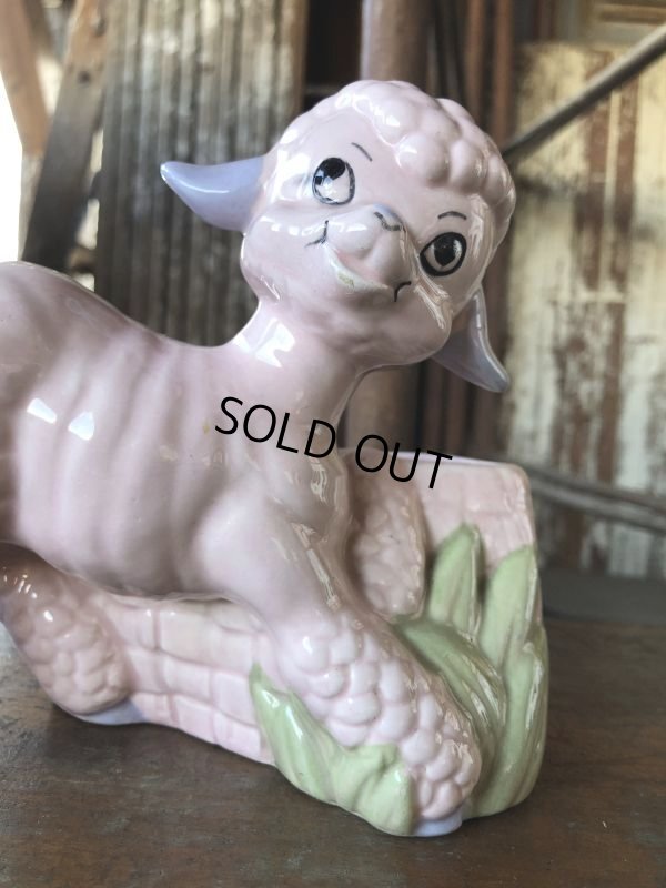 画像6: Vintage Ceramic Baby Planter Lamb Sheep (M963) 