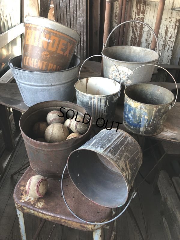 画像13: Vintage Metal Bucket Pail (M976)