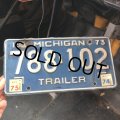 70s Vintage American License Number Plate / MICHIGAN 788-102 (M854)