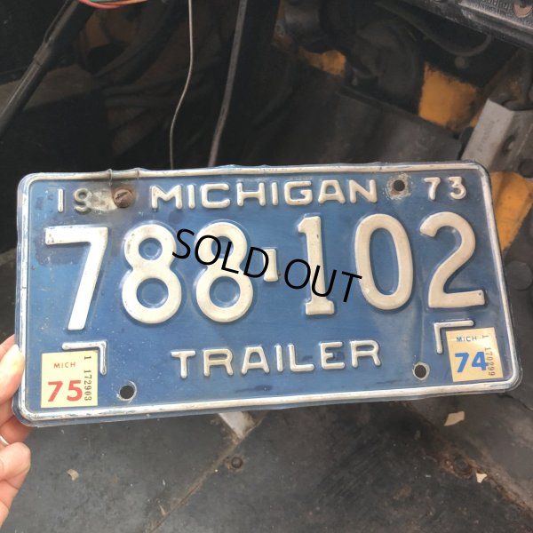画像1: 70s Vintage American License Number Plate / MICHIGAN 788-102 (M854)