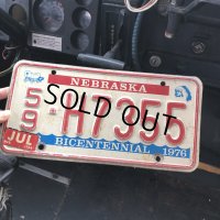 70s Vintage American License Number Plate / NEBRASKA 59-H7355 (M878)