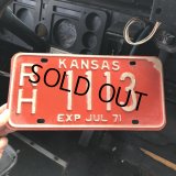 70s Vintage American License Number Plate / KANSAS RH 1113 (M852)