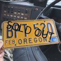 80s Vintage American License Number Plate / OREGON BPT 520 (M856)