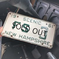 60s Vintage American License Number Plate / NEW HAMPSHIRE FS 3 (M865)