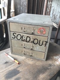 Vintage Union Chests 4 Drawer Mettal Tool Cabinet (M993) 