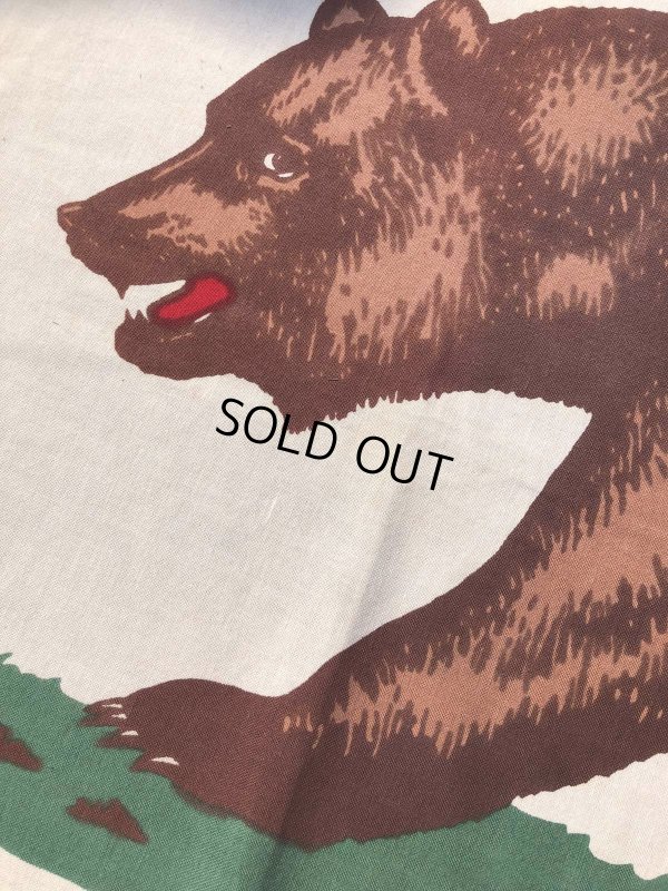 画像19: Vintage U.S.A . The Bear California Republic Cotton Flag 211x137 cm (M997) 