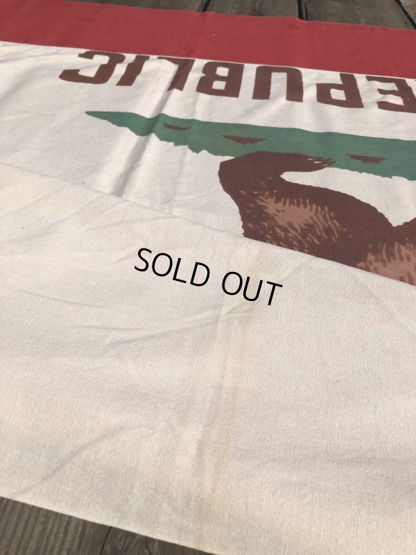 画像11: Vintage U.S.A . The Bear California Republic Cotton Flag 211x137 cm (M997) 