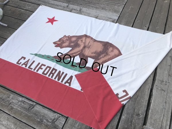 画像14: Vintage U.S.A . The Bear California Republic Cotton Flag 211x137 cm (M997) 