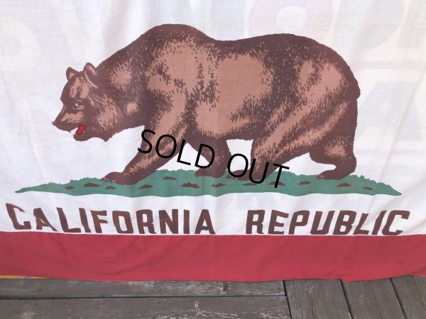 画像6: Vintage U.S.A . The Bear California Republic Cotton Flag 211x137 cm (M997) 