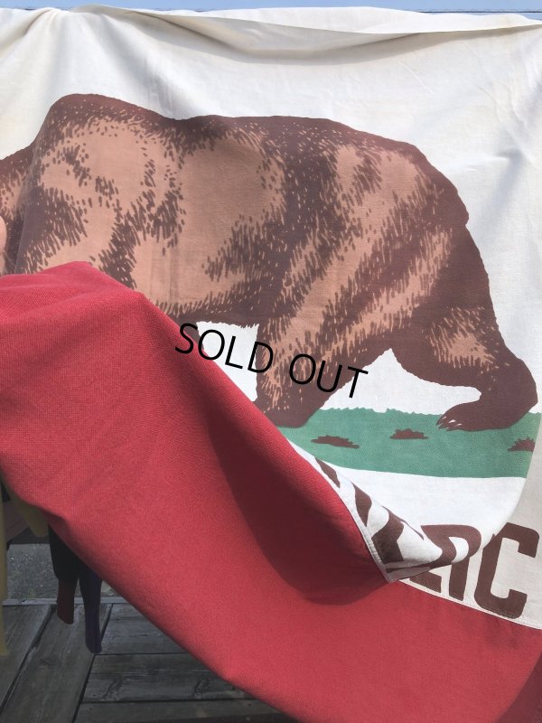 画像18: Vintage U.S.A . The Bear California Republic Cotton Flag 211x137 cm (M997) 