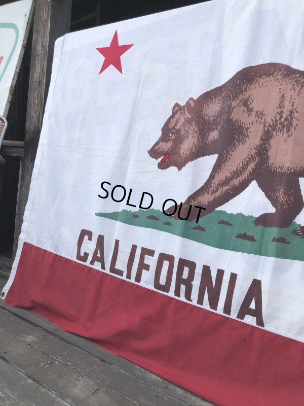 画像5: Vintage U.S.A . The Bear California Republic Cotton Flag 211x137 cm (M997) 