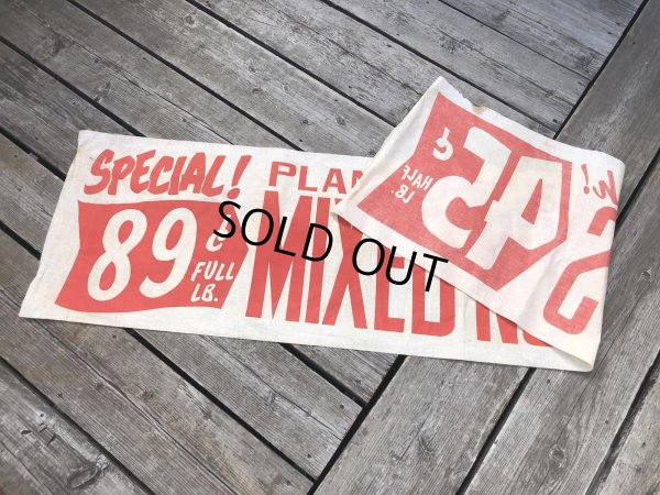 画像14: Vintage Advertising Planters Peanuts Store Display Cloth Banner Sign (M998) 