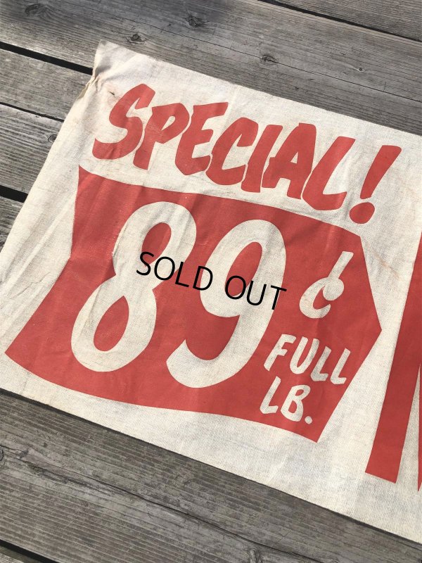 画像7: Vintage Advertising Planters Peanuts Store Display Cloth Banner Sign (M998) 