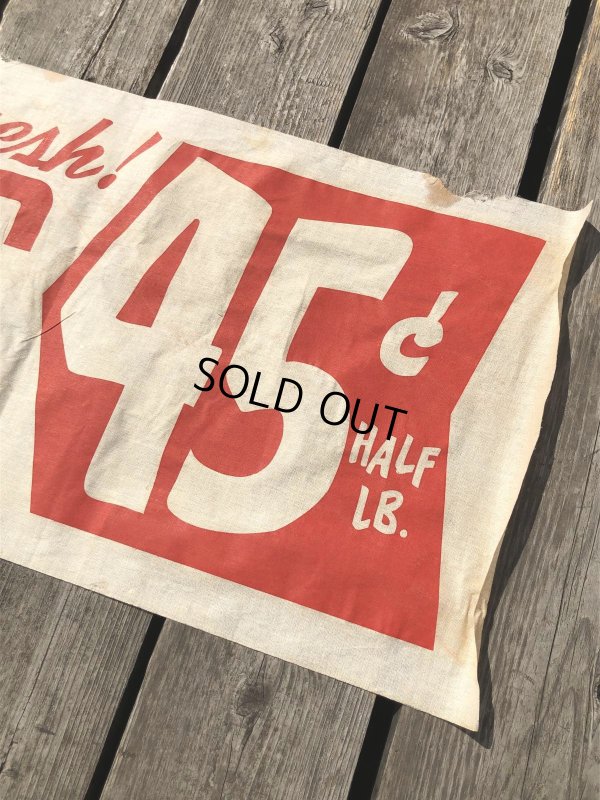 画像10: Vintage Advertising Planters Peanuts Store Display Cloth Banner Sign (M998) 