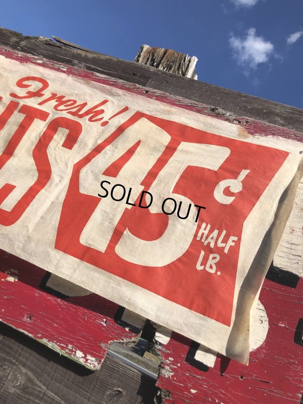 画像19: Vintage Advertising Planters Peanuts Store Display Cloth Banner Sign (M998) 