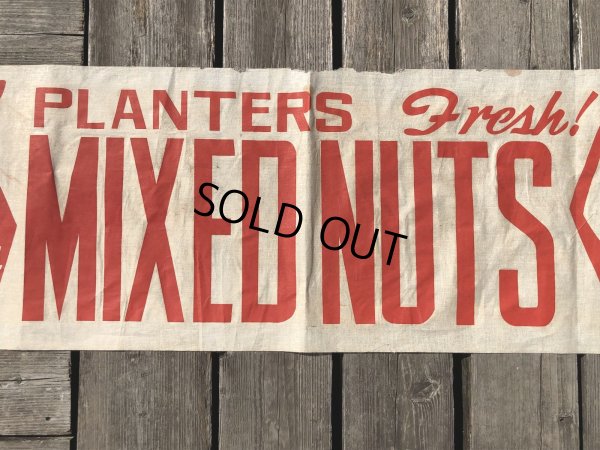 画像6: Vintage Advertising Planters Peanuts Store Display Cloth Banner Sign (M998) 