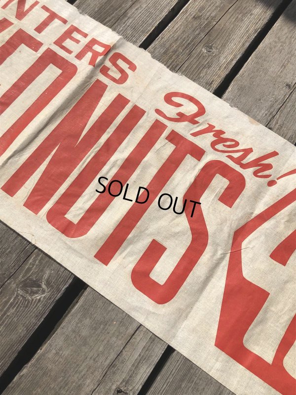 画像9: Vintage Advertising Planters Peanuts Store Display Cloth Banner Sign (M998) 