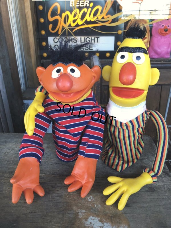 画像12: 70s Vintage Sesame Street Ernie and Bart Hand Puppet Set (R001) 