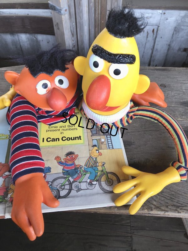画像18: 70s Vintage Sesame Street Ernie and Bart Hand Puppet Set (R001) 