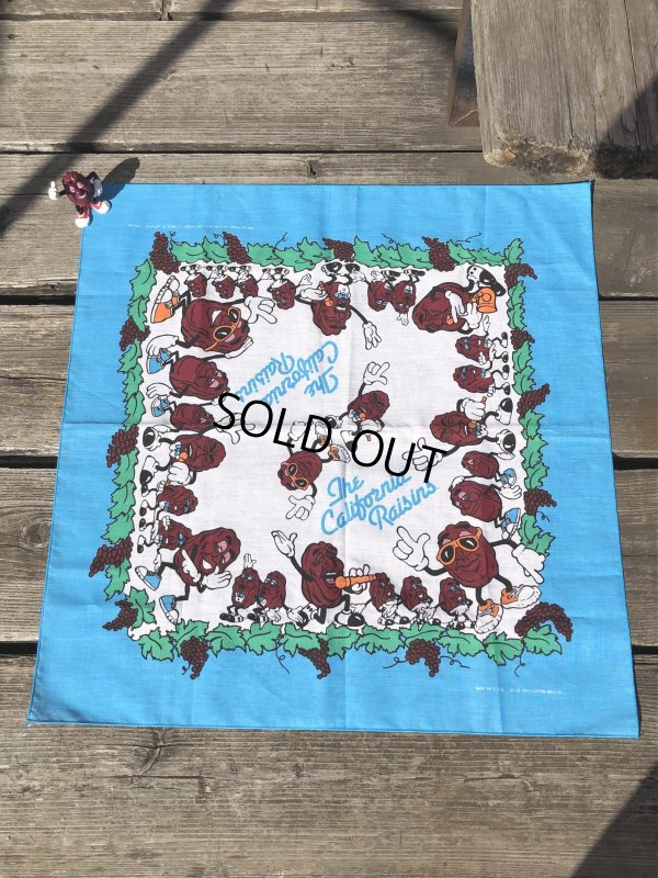 画像1: 80s Vintage The California Raisins Bandanna (R002) 