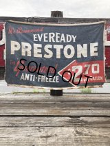 Vintage Advertising Eveready Prestone Anti-Freeze Display Banner Sign (R015) 