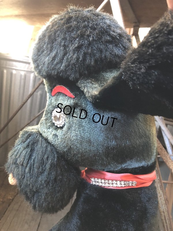画像8: Vintage Giant Black Standing Poodle Plush Stuffed Toy Doll (R017) 