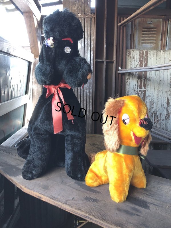 画像15: Vintage Giant Black Standing Poodle Plush Stuffed Toy Doll (R017) 