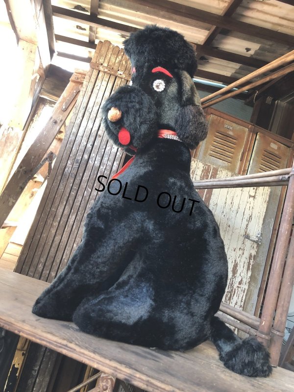 画像13: Vintage Giant Black Standing Poodle Plush Stuffed Toy Doll (R017) 