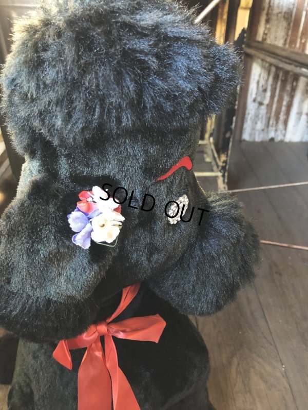 画像10: Vintage Giant Black Standing Poodle Plush Stuffed Toy Doll (R017) 