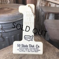 Vintage 50 State Adivertising Keychain Scraper YOU ARE #1 With Us!  (R026) 