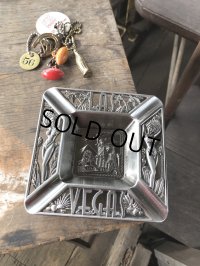 Vintage Souvenir Metal Tray Ashtray LAS VEGAS (R033)