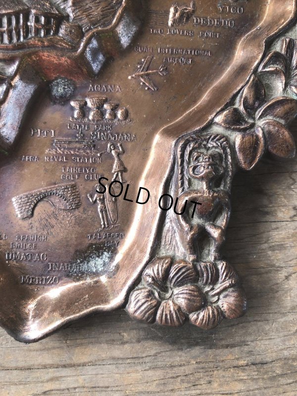 画像5: Vintage Souvenir Metal Tray Ashtray Guam (R036)