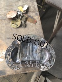 Vintage Souvenir Metal Tray Ashtray New York City EMPIRE STATE BLDG (R037)