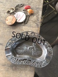 Vintage Souvenir Metal Tray Ashtray LONE BANDIT TRADING POST (R034)