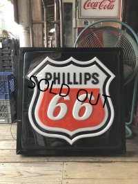  Vintage Phillips 66 Gas Station Advertising Lighted Sign (R044)