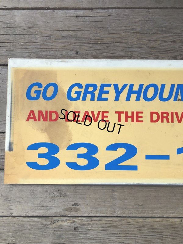 画像7: Vintage Greyhound Lines Inc Advertising Greyhound Bus Display Sign (R049)