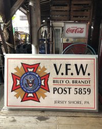 【店舗引き取り限定】Vintage VFW VETERANS OF FOREIGN WARS OF THE UNITED STATES Sign (R053)
