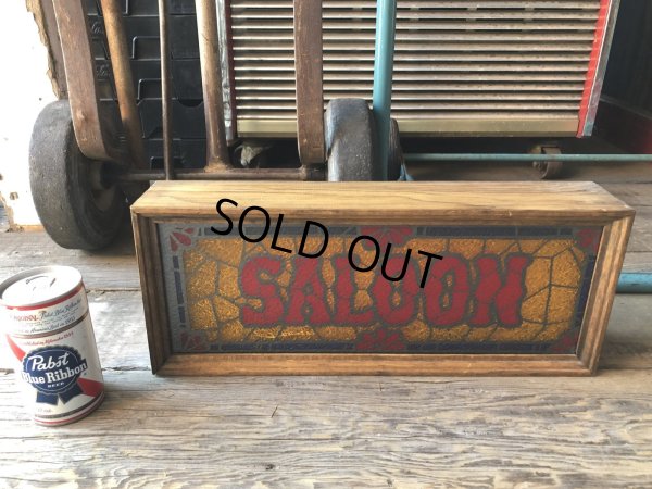 画像9: 70s Vintage Light Up SALOON Stain Glass style BAR Sign (R062) 