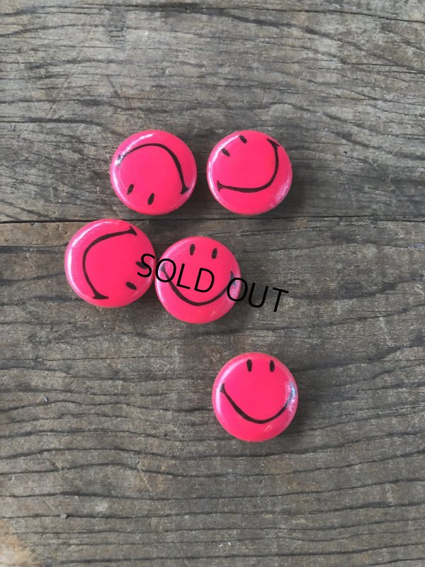 画像1: 60s Vintage Original Happy Smiley Smile Face Button Pins Pinback (R081) 