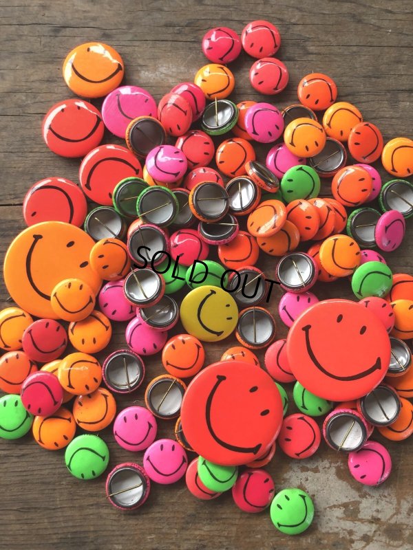 画像6: 60s Vintage Original Happy Smiley Smile Face Button Pins Pinback (R081) 