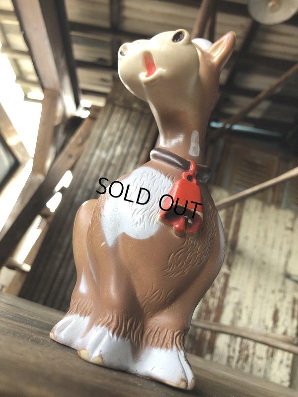 画像7: 70s Vintage Kiddie Products The First Years Red Bell Cow Rubber Squeak Doll (R125) 