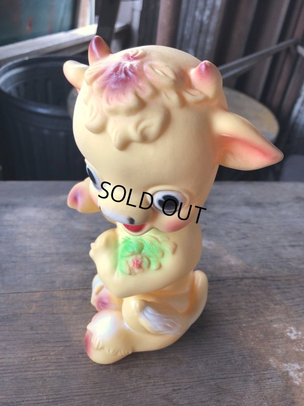 画像3: 60s Vintage Ledraplastic Cow Rubber Squeaky Doll (R126) 