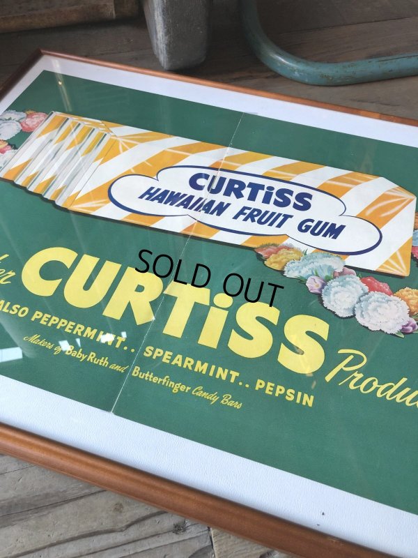 画像3: 40s Vintage CURTiSS HAWAIIAN FRUIT GUM Magazine Advertising Art Print w/Frame (R135) 