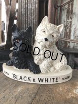 Black & White Whisky Terrier Dogs Advertising Display Figurine (R137)