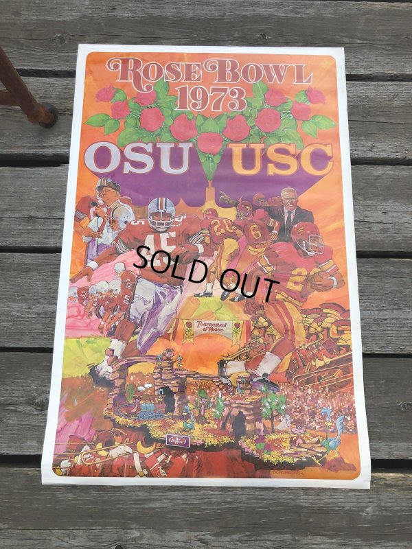 画像16: ROSE BOWL 1973 OSU vs USC Vintage Original Poster (R181) 